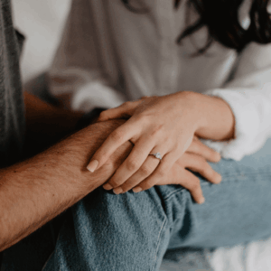 someone supporting a partner going through trauma and baggage