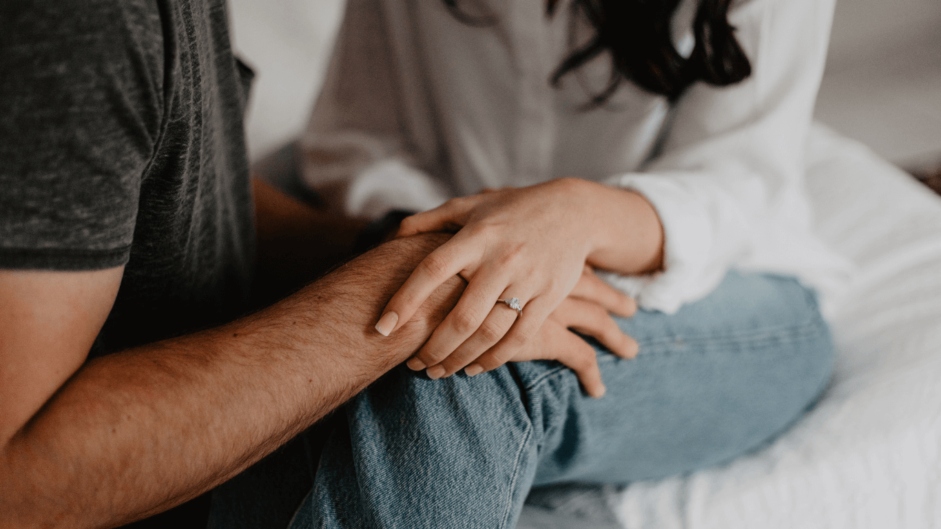 someone supporting a partner going through trauma and baggage