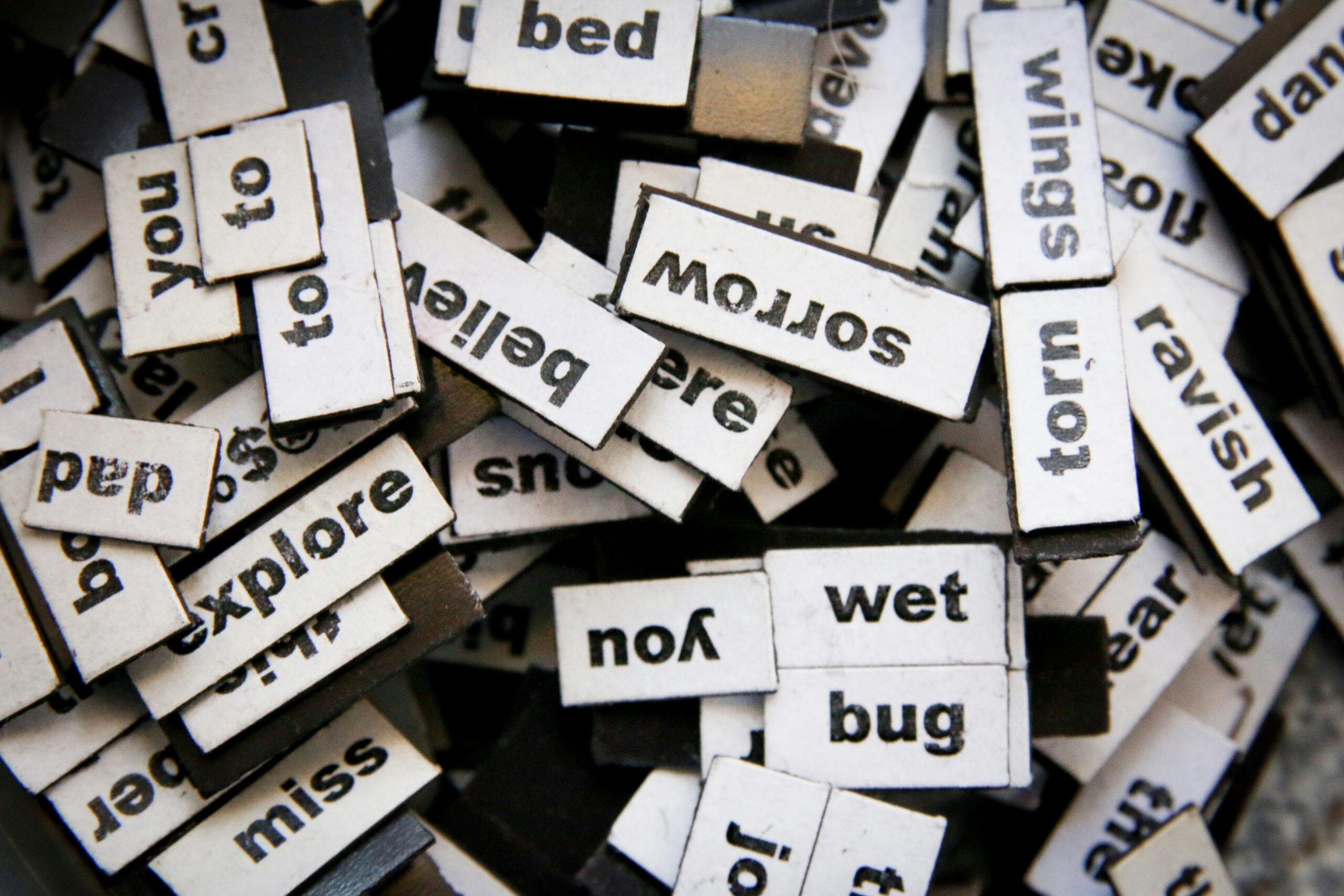 Many words depicting the title 'before the words'